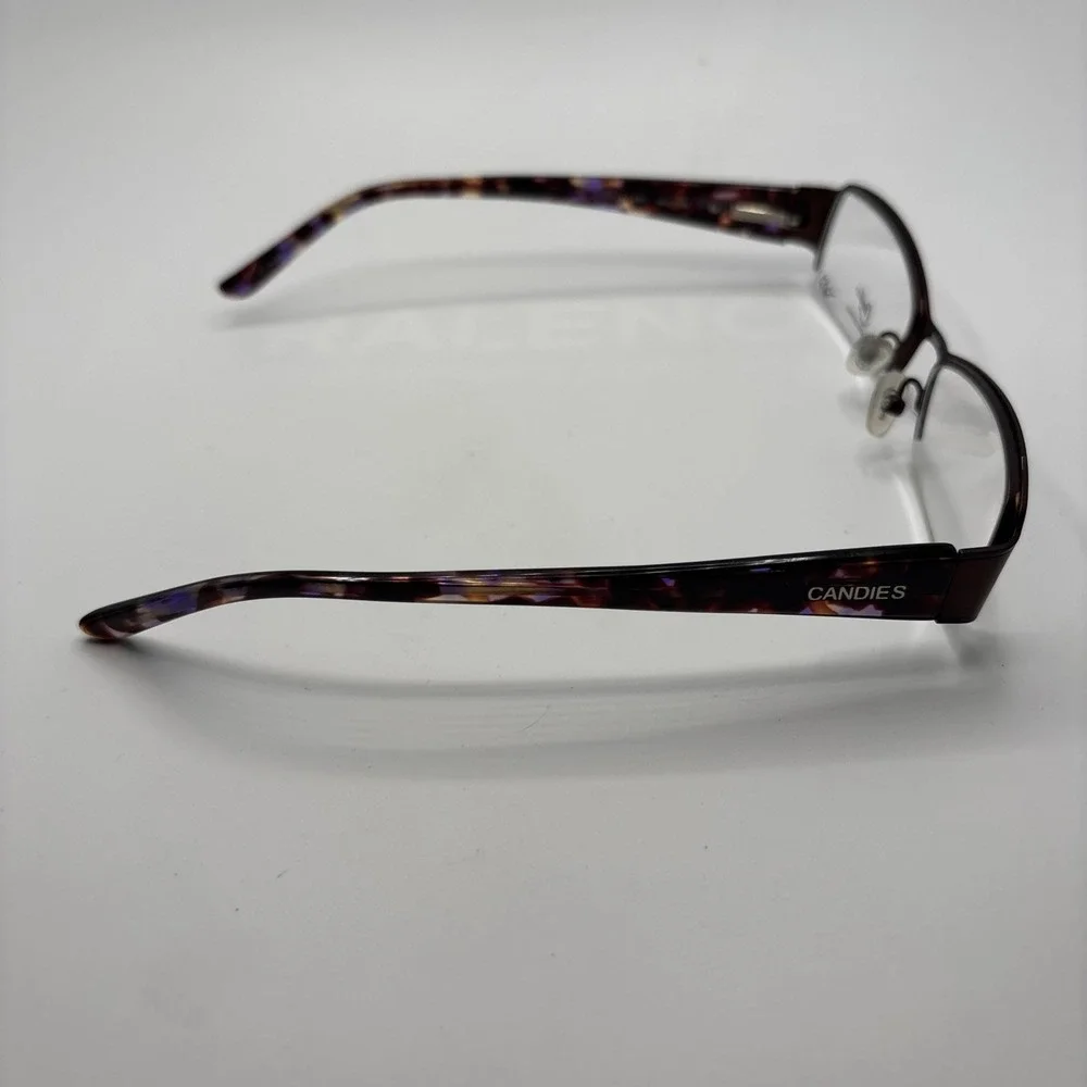 New Candie's C Zola Eyeglasses Frame Women's Brown Half Rim 50-17-135mm w/case